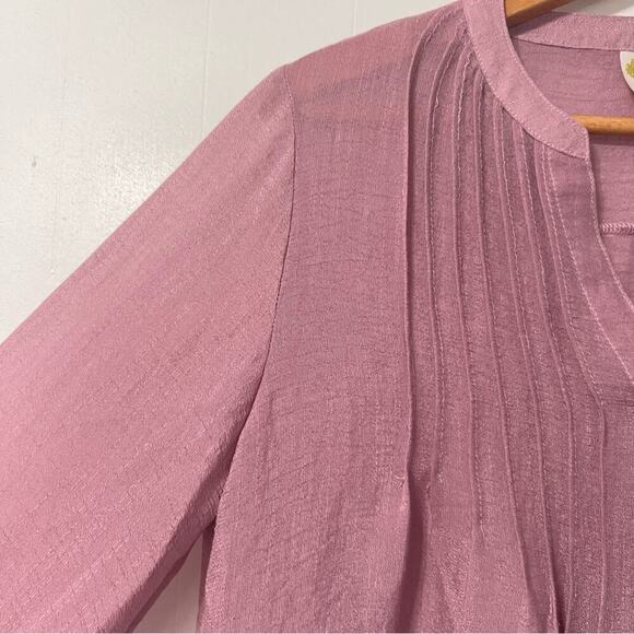 Anthropologie Fig & Flower Button down Embroidered Floral Boho Shirt Top Size S - Picture 3 of 13